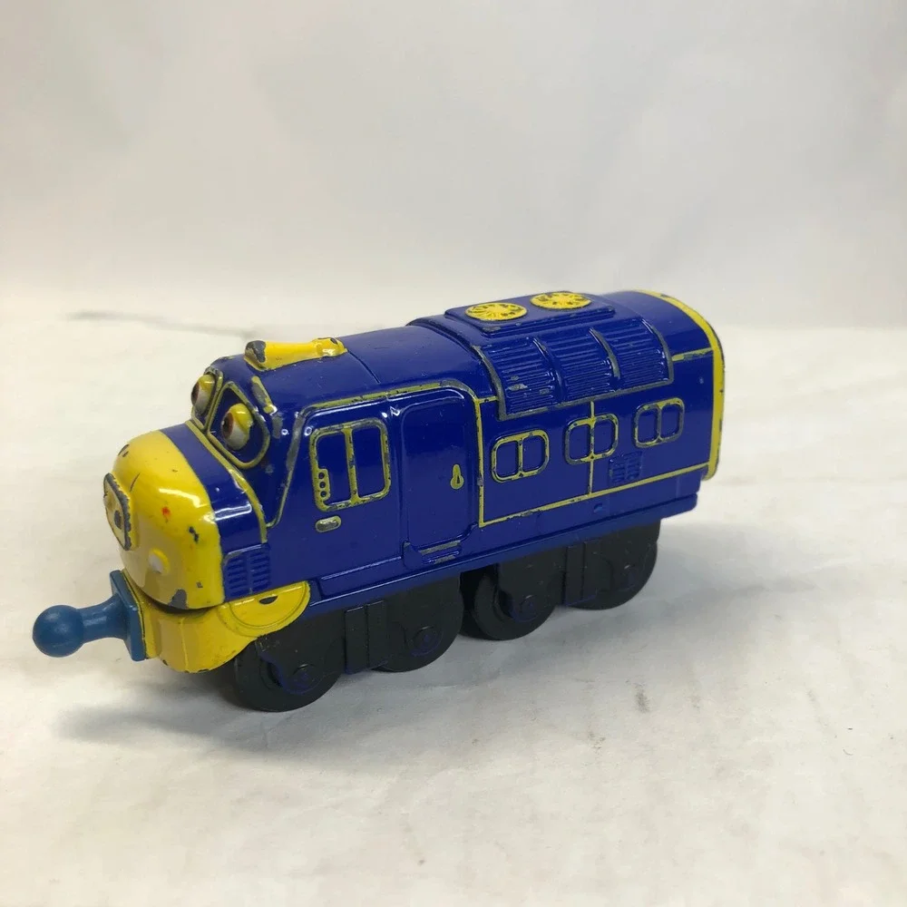 Chuggington Brewster Train Toy Blue Yellow Die-cast‎ Metal
